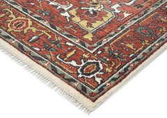 9x12 Rose, Rust, Ivory Color Hand Knotted Oushak Wool Oriental Rug