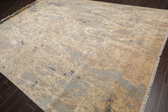 9x12 Beige, Gray, Tan Color Hand Knotted Sherpa 100% Wool Modern & Contemporary Oriental Rug