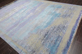 9x12 Blue, Gray, Purple Color Hand Knotted Sherpa 100% Wool Modern & Contemporary Oriental Rug