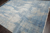9x12 Gray, Blue, Color Hand Knotted 100% Wool Modern & Contemporary Oriental Rug