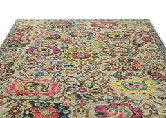 9x12 Mint, Gold, Lime Color Hand Knotted Oushak Wool Oriental Rug
