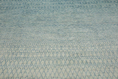 9x12 Aqua, Beige, Color Hand Knotted 100% Wool Modern Oriental Rug