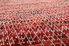 8x10 Beige, Red, Rust Color Hand Knotted 100% Wool Modern Oriental Rug