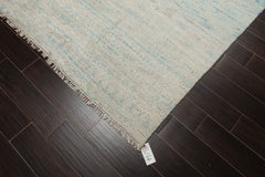 8x10 Ivory, Aqua, Blue Color Hand Knotted 100% Wool Modern Oriental Rug