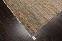 8x10 Tan, Beige, Turquoise Color Hand Knotted 100% Wool Modern Oriental Rug