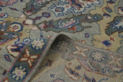 9x12 Gray, Tan, Rose Color Hand Knotted Oushak Wool Oriental Rug