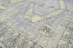 Multi Size Gray Lavender Charcoal Color Hand Knotted Indo Oushak Wool Traditional Oriental Rug