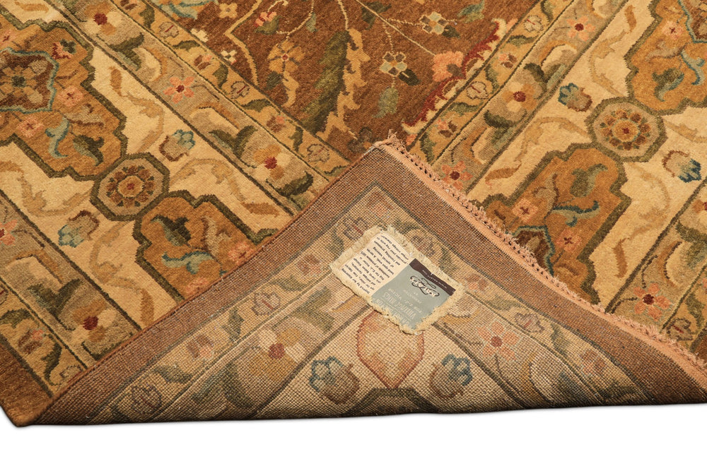 12x18 Caramel, Gold, Beige Color Hand Knotted Oushak Wool Traditional Oriental Rug