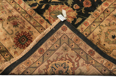 10x14 Charcoal with green undertone, Beige, Green Color Hand Knotted Oushak Wool Traditional Oriental Rug