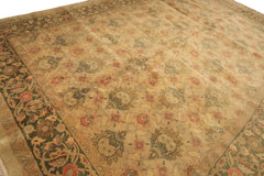 9x13 Beige, Moss, Sage Color Hand Knotted Oushak Wool Transitional Oriental Rug
