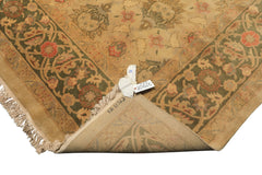 9x13 Beige, Moss, Sage Color Hand Knotted Oushak Wool Transitional Oriental Rug