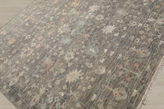 8x10 Gray, Beige, Pale Blue Color Hand Knotted Oushak Wool Traditional Oriental Rug