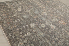8x10 Gray, Beige, Pale Blue Color Hand Knotted Oushak Wool Traditional Oriental Rug