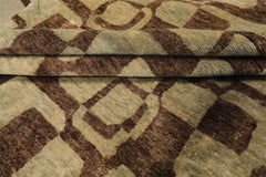 10x14 Seafoam, Brown, Color Hand Knotted Tibetan New Zealand Wool Transitional Oriental Rug