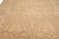 9x12 Tan, Ivory, Color Hand Knotted Peshawar Wool Transitional Oriental Rug