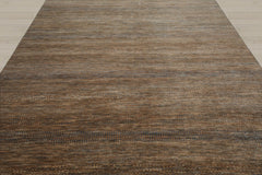 8x10 Moss, Gray, Beige Color Hand Knotted Wool & Bamboo Silk Modern Oriental Rug