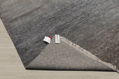 8x10 Slate, Gray, Color Hand Knotted Wool & Bamboo Silk Modern Oriental Rug
