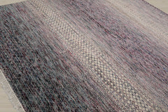 8x10 Beige, Lavander, Gray Color Hand Knotted Wool & Bamboo Silk Modern Oriental Rug