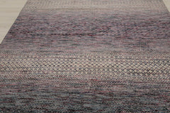 8x10 Beige, Lavander, Gray Color Hand Knotted Wool & Bamboo Silk Modern Oriental Rug