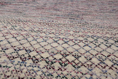 8x10 Beige, Lavander, Gray Color Hand Knotted Wool & Bamboo Silk Modern Oriental Rug
