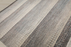 8x10 Beige, Gray, Brown Color Hand Knotted Wool & Bamboo Silk Modern Oriental Rug
