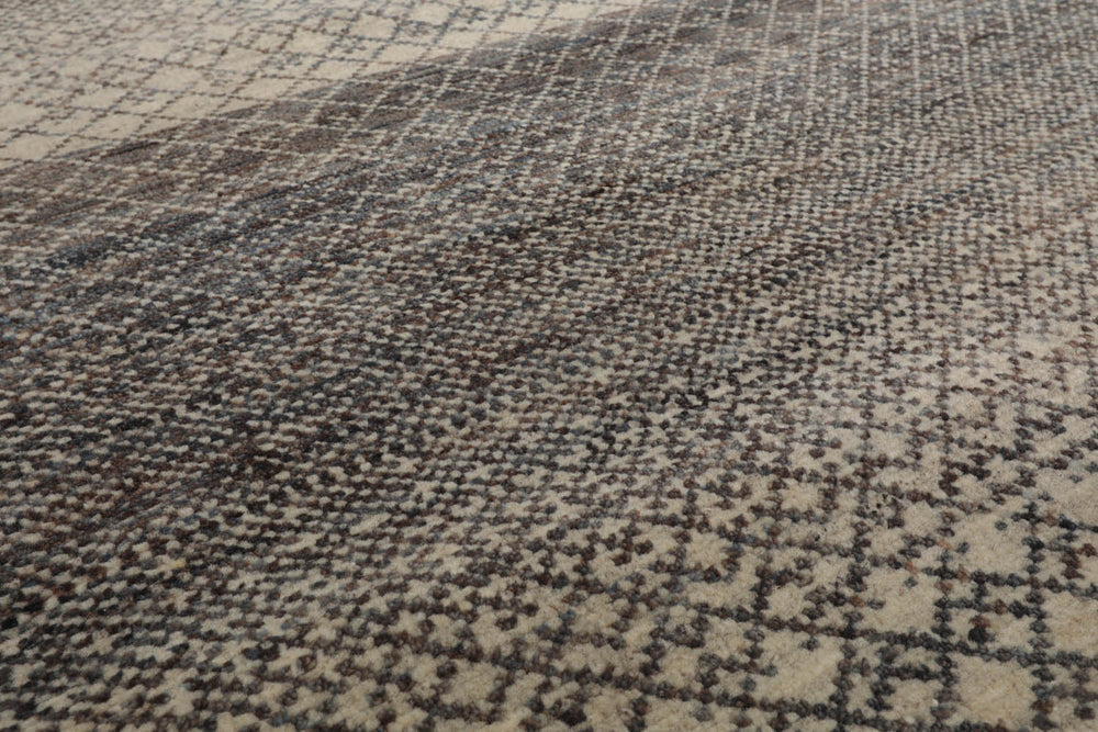 8x10 Beige, Gray, Brown Color Hand Knotted Wool & Bamboo Silk Modern Oriental Rug