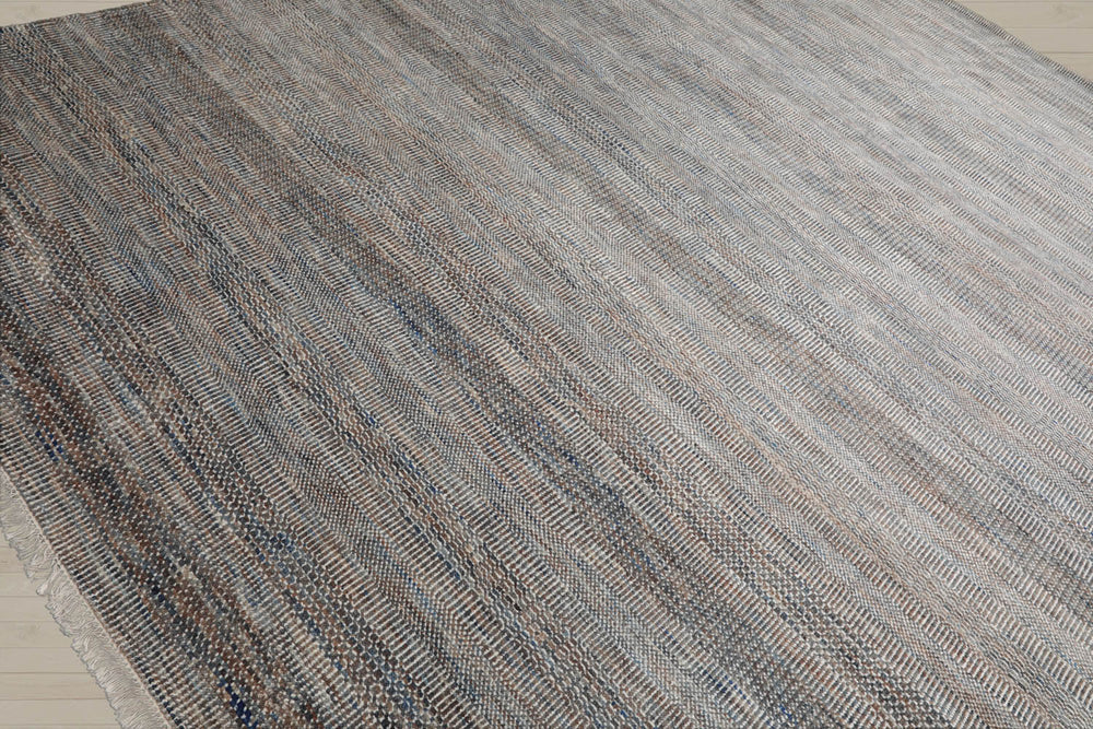 8x10 Tan, Gray, Brown Color Hand Knotted 100% Wool Modern Oriental Rug