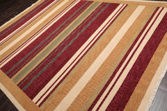 9x12 Burgundy, Tan, Sage Color Hand Knotted 100% Wool Modern Oriental Rug