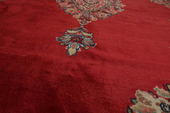 10x14 Coral, Beige, Blue Color Hand Knotted Mahal 100% Wool Traditional Oriental Rug