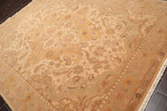 8x10 Beige, Gold, Moss Color Hand Knotted Persian 100% Wool Traditional Oriental Rug