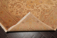 8x10 Beige, Gold, Moss Color Hand Knotted Persian 100% Wool Traditional Oriental Rug