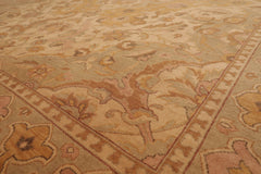 8x10 Beige, Gold, Moss Color Hand Knotted Persian 100% Wool Traditional Oriental Rug
