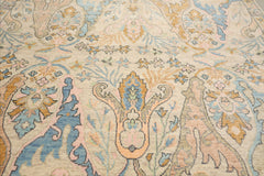 Multi Size Beige Blue Aqua Color Hand Knotted Oushak Wool Transitional Oriental Rug