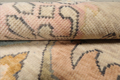 Multi Size Beige Blue Aqua Color Hand Knotted Oushak Wool Transitional Oriental Rug