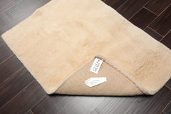 2x3 Ivory, , Color Hand Knotted Gabbeh 100% Wool Modern Oriental Rug