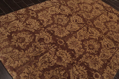 6x9 Brown, Beige, Tan Color Hand Knotted 100% Wool Transitional Oriental Rug