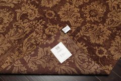 6x9 Brown, Beige, Tan Color Hand Knotted 100% Wool Transitional Oriental Rug