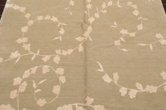 6x9 Gray, Beige, Color Hand Knotted Wool & Silk Transitional Oriental Rug