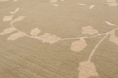 6x9 Gray, Beige, Color Hand Knotted Wool & Silk Transitional Oriental Rug