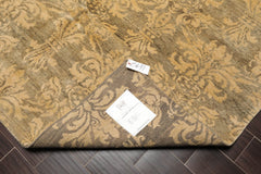 6x9 Moss, Light Gold, Color Hand Knotted 100% Wool Transitional Oriental Rug
