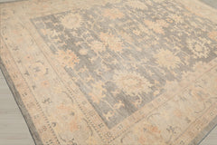 Multi Size Gray Beige Tan Color Hand Knotted Oushak Wool Antique Oriental Rug