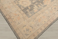 Multi Size Gray Beige Tan Color Hand Knotted Oushak Wool Antique Oriental Rug