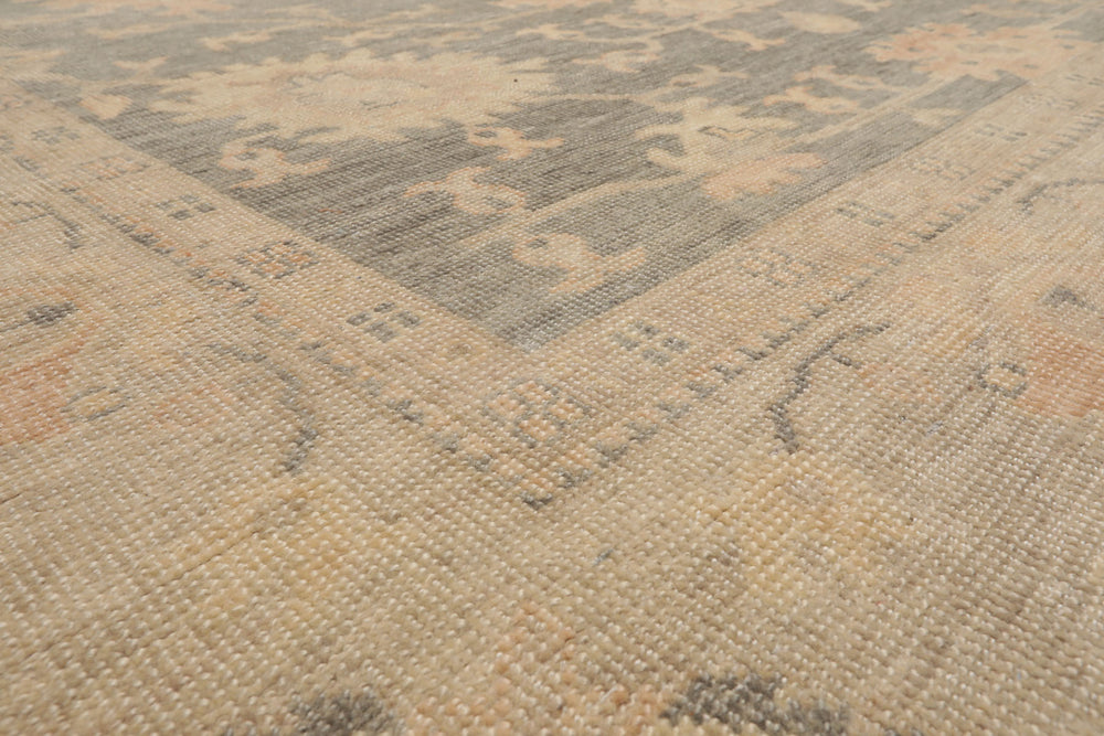 Multi Size Gray Beige Tan Color Hand Knotted Oushak Wool Antique Oriental Rug