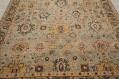 Multi Size Mint Green Beige Color Hand Knotted Oushak Wool Traditional Oriental Rug