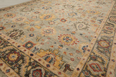 Multi Size Mint Green Beige Color Hand Knotted Oushak Wool Traditional Oriental Rug