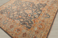Multi Size Slate Taupe Beige Color Hand Knotted Oushak Wool Traditional Oriental Rug