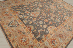 Multi Size Slate Taupe Beige Color Hand Knotted Oushak Wool Traditional Oriental Rug