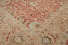 Multi Size Rust Moss Beige Color Hand Knotted Oushak Wool Traditional Oriental Rug