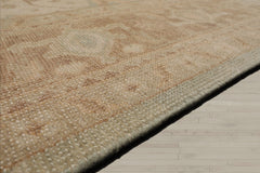 Multi Size Sage Beige Tan Color Hand Knotted Heriz Wool Traditional Oriental Rug