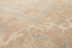 Multi Size Gray Beige Tan Color Hand Knotted Oushak Wool Traditional Oriental Rug